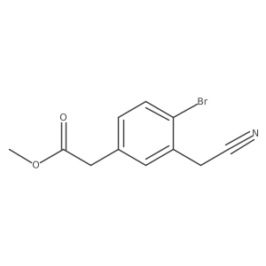 Methyl2-(4-bromo-3-(cyanomethyl)phenyl)acetate结构式