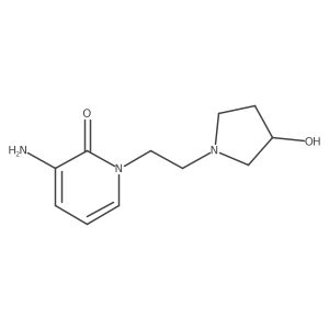 3-Amino-1-(2-(3-hydroxypyrrolidin-1-yl)ethyl)pyridin-2(1H)-one结构式