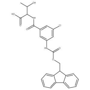 (2S,3R)-2-{[3-chloro-5-({[(9H-fluoren-9-yl)methoxy]carbonyl}amino)phenyl]formamido}-3-hydroxybutanoic acid结构式
