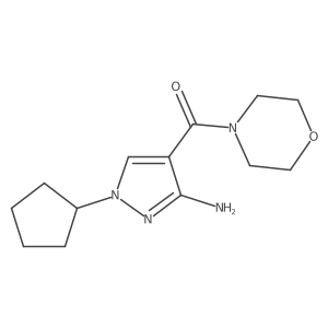 1-Cyclopentyl-4-(morpholin-4-ylcarbonyl)-1H-pyrazol-3-amine Structure