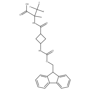 2-{[3-({[(9H-fluoren-9-yl)methoxy]carbonyl}amino)cyclobutyl]formamido}-3,3,3-trifluoro-2-methylpropanoic acid Structure