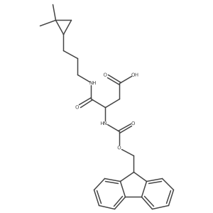 3-{[3-(2,2-dimethylcyclopropyl)propyl]carbamoyl}-3-({[(9H-fluoren-9-yl)methoxy]carbonyl}amino)propanoic acid Structure