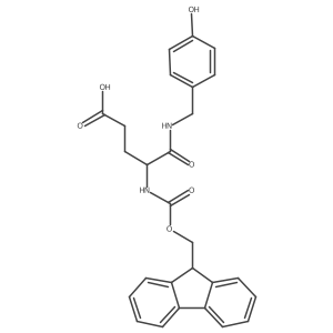 4-({[(9H-fluoren-9-yl)methoxy]carbonyl}amino)-4-{[(4-hydroxyphenyl)methyl]carbamoyl}butanoic acid结构式