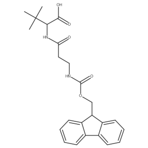 2-[3-({[(9H-fluoren-9-yl)methoxy]carbonyl}amino)propanamido]-3,3-dimethylbutanoic acid Structure