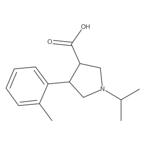 4-(2-Methylphenyl)-1-(propan-2-yl)pyrrolidine-3-carboxylic acid结构式