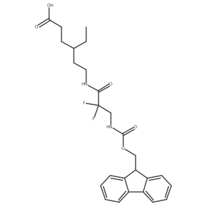 4-ethyl-6-[3-({[(9H-fluoren-9-yl)methoxy]carbonyl}amino)-2,2-difluoropropanamido]hexanoic acid Structure