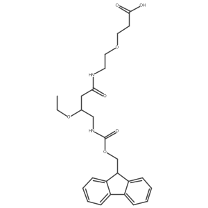 3-{2-[3-ethoxy-4-({[(9H-fluoren-9-yl)methoxy]carbonyl}amino)butanamido]ethoxy}propanoic acid结构式
