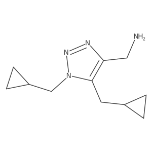 [bis(cyclopropylmethyl)-1H-1,2,3-triazol-4-yl]methanamine Structure