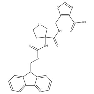 5-({[3-({[(9H-fluoren-9-yl)methoxy]carbonyl}amino)oxolan-3-yl]formamido}methyl)-1,3-oxazole-4-carboxylic acid Structure