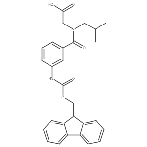 2-{1-[3-({[(9H-fluoren-9-yl)methoxy]carbonyl}amino)phenyl]-N-(2-methylpropyl)formamido}acetic acid结构式