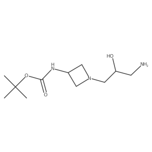 tert-butyl N-[1-(3-amino-2-hydroxypropyl)azetidin-3-yl]carbamate Structure