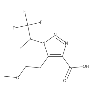5-(2-methoxyethyl)-1-(1,1,1-trifluoropropan-2-yl)-1H-1,2,3-triazole-4-carboxylic acid Structure