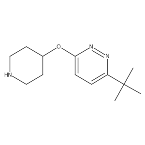 3-Tert-butyl-6-(piperidin-4-yloxy)pyridazine结构式