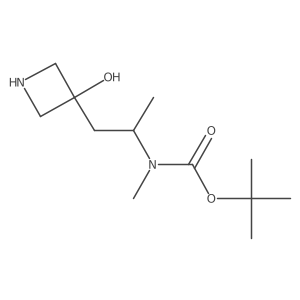 tert-butyl N-[1-(3-hydroxyazetidin-3-yl)propan-2-yl]-N-methylcarbamate结构式