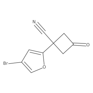 1-(4-Bromofuran-2-yl)-3-oxocyclobutane-1-carbonitrile Structure
