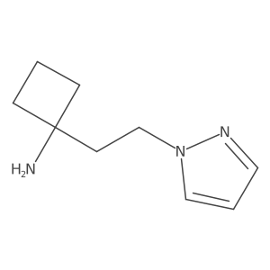 1-[2-(1H-pyrazol-1-yl)ethyl]cyclobutan-1-amine结构式