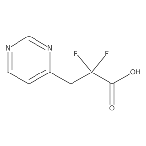2,2-Difluoro-3-(pyrimidin-4-yl)propanoic acid Structure