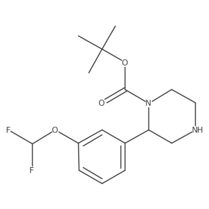 Tert-butyl 2-[3-(difluoromethoxy)phenyl]piperazine-1-carboxylate Structure