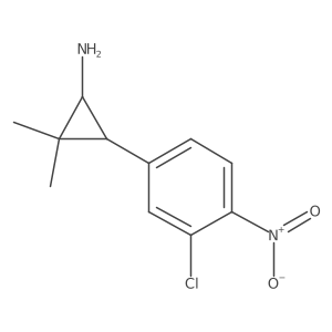 3-(3-Chloro-4-nitrophenyl)-2,2-dimethylcyclopropan-1-amine结构式