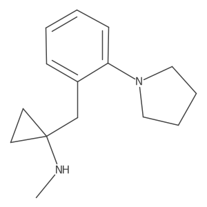 N-methyl-1-{[2-(pyrrolidin-1-yl)phenyl]methyl}cyclopropan-1-amine Structure