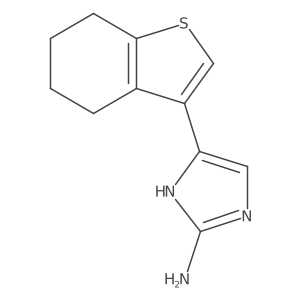 5-(4,5,6,7-tetrahydro-1-benzothiophen-3-yl)-1H-imidazol-2-amine结构式