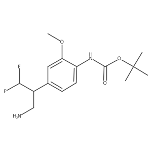 tert-butyl N-[4-(3-amino-1,1-difluoropropan-2-yl)-2-methoxyphenyl]carbamate结构式