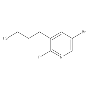 3-(5-Bromo-2-fluoropyridin-3-yl)propane-1-thiol Structure