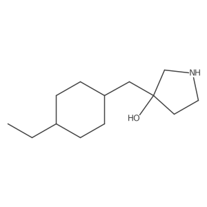 3-[(4-Ethylcyclohexyl)methyl]pyrrolidin-3-ol结构式
