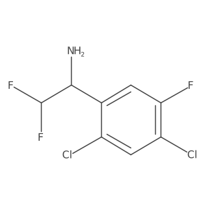 1-(2,4-Dichloro-5-fluorophenyl)-2,2-difluoroethan-1-amine结构式