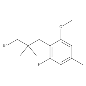 2-(3-Bromo-2,2-dimethylpropyl)-1-fluoro-3-methoxy-5-methylbenzene Structure