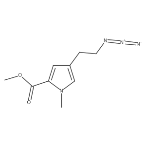 methyl 4-(2-azidoethyl)-1-methyl-1H-pyrrole-2-carboxylate结构式