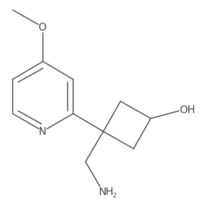 3-(Aminomethyl)-3-(4-methoxypyridin-2-yl)cyclobutan-1-ol结构式