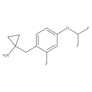 1-{[4-(Difluoromethoxy)-2-fluorophenyl]methyl}cyclopropan-1-amine Structure
