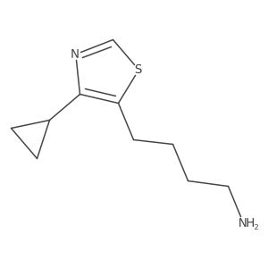 4-(4-Cyclopropyl-1,3-thiazol-5-yl)butan-1-amine Structure