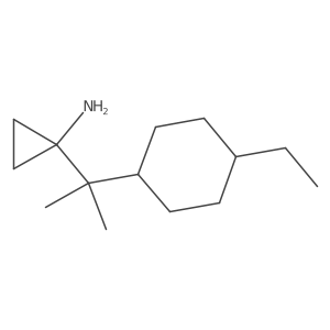 1-[2-(4-Ethylcyclohexyl)propan-2-yl]cyclopropan-1-amine结构式