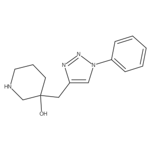 3-[(1-phenyl-1H-1,2,3-triazol-4-yl)methyl]piperidin-3-ol结构式