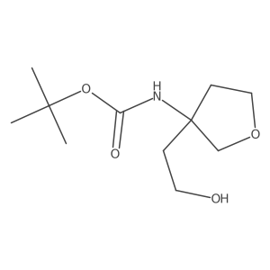 tert-butyl N-[3-(2-hydroxyethyl)oxolan-3-yl]carbamate Structure