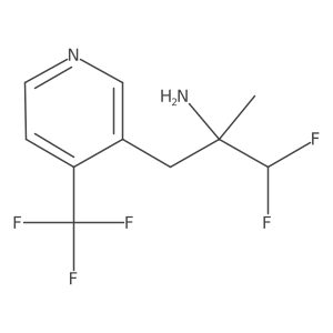 1,1-Difluoro-2-methyl-3-[4-(trifluoromethyl)pyridin-3-yl]propan-2-amine Structure
