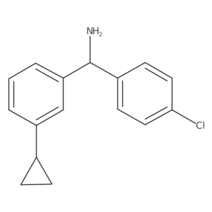 (4-Chlorophenyl)-(3-cyclopropylphenyl)methanamine Structure