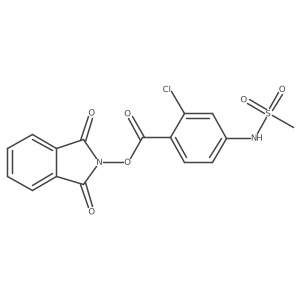 1,3-dioxo-2,3-dihydro-1H-isoindol-2-yl 2-chloro-4-methanesulfonamidobenzoate结构式