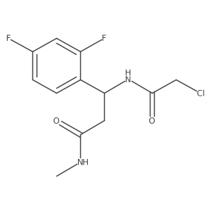 3-(2-chloroacetamido)-3-(2,4-difluorophenyl)-N-methylpropanamide结构式