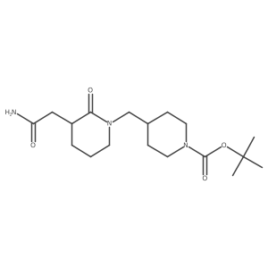 CC(C)(C)OC(=O)N1CCC(CN2CCCC(CC(N)=O)C2=O)CC1结构式
