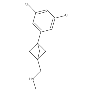 {[3-(3,5-Dichlorophenyl)bicyclo[1.1.1]pentan-1-yl]methyl}(methyl)amine结构式