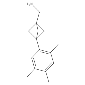 [3-(2,4,5-Trimethylphenyl)-1-bicyclo[1.1.1]pentanyl]methanamine结构式