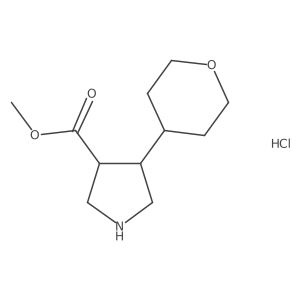 Methyl (3S,4S)-4-(oxan-4-yl)pyrrolidine-3-carboxylate;hydrochloride结构式