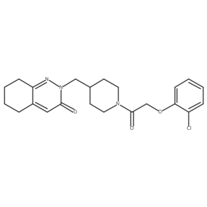 2-[[1-[2-(2-Chlorophenoxy)acetyl]piperidin-4-yl]methyl]-5,6,7,8-tetrahydrocinnolin-3-one结构式