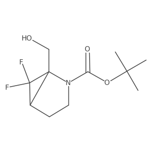 Tert-butyl 6,6-difluoro-1-(hydroxymethyl)-2-azabicyclo[3.1.0]hexane-2-carboxylate Structure