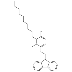 (2R)-2-[9H-fluoren-9-ylmethoxycarbonyl(methyl)amino]dodecanoic acid Structure