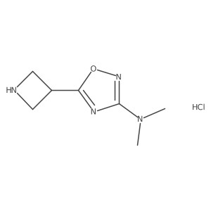 5-(Azetidin-3-yl)-N,N-dimethyl-1,2,4-oxadiazol-3-amine;hydrochloride结构式