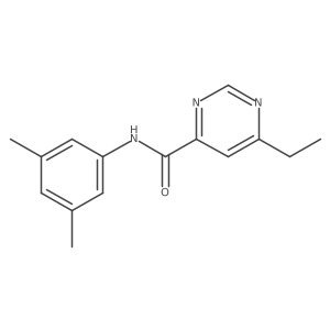 N-(3,5-Dimethylphenyl)-6-ethylpyrimidine-4-carboxamide结构式